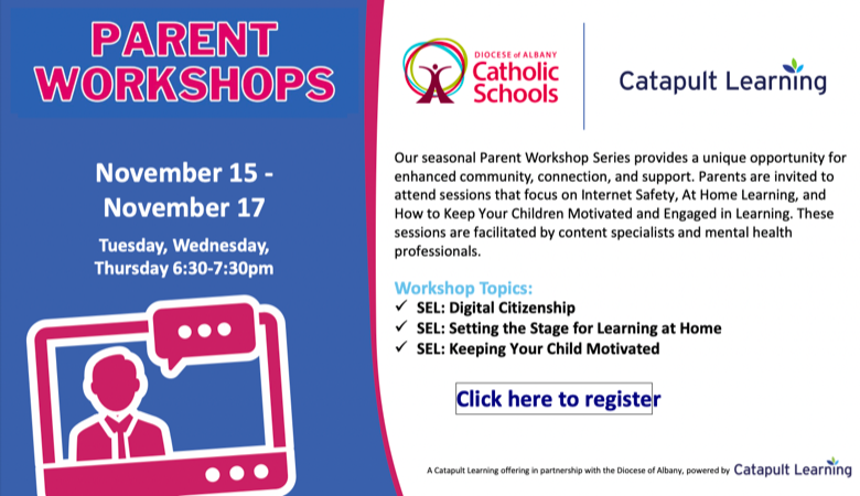 Parent Workshop Series Set for November 15-18